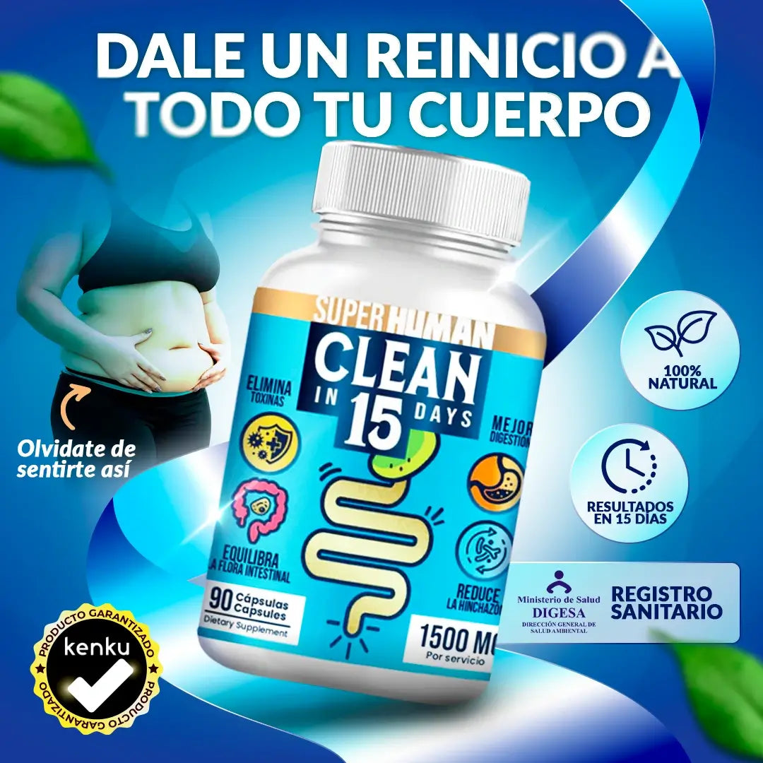 Clean15™ Limpieza Completa Estomacal en 15 días - SuperHuman™ PG Oferta Solo por Hoy